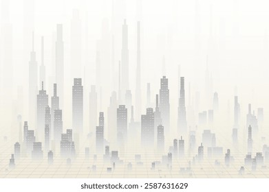 Smart building concept design for city illustration. Graphic concept for your design.