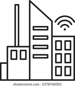 Smart Building icon. Smart City and Technology Concept