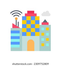 Smart Buildings icon in vector. Illustration