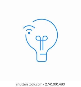 smart bulb icon sign vector