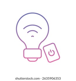 Smart Bulb Icon vector stock illustration