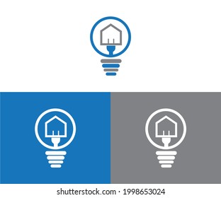 Design des Smart Glühbirnen-Leuchtlogos 