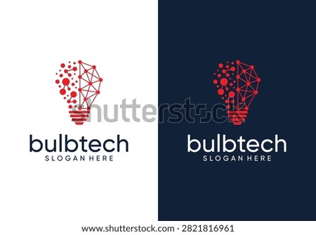 Smart bulb technology logo design. Creative bulb logo ideas. Technology bulb digital logo ideas. Technology bulb logo design with colorful design.	