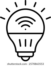 Smart Bulb vector icon. Can be used for printing, mobile and web applications.
