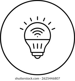 Smart Bulb vector icon. Can be used for printing, mobile and web applications.