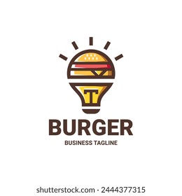 smart burger vector logo design