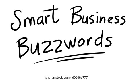 Smart Business Buzzwords vector handwritten phrase