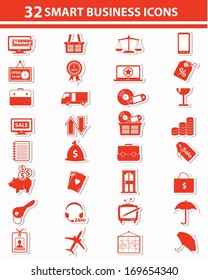Smart business & marketing icons,Orange version vector