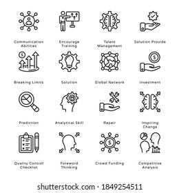 Smart Business Outline Icons - Stroked, Vectors