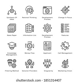 Smart Business Outline Icons - Stroked, Vectors