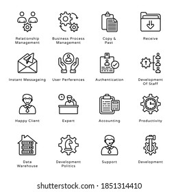 Smart Business Outline Icons - Stroked, Vectors