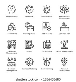 Smart Business Outline Icons - Stroked, Vectors