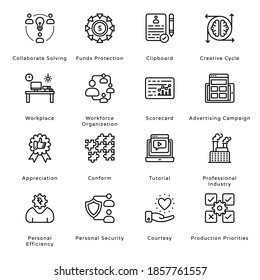 Smart Business Outline Icons - Stroked, Vectors