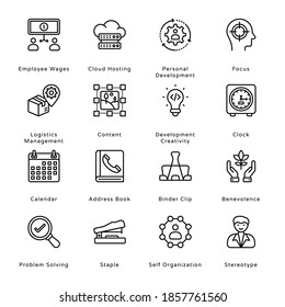Smart Business Outline Icons - Stroked, Vectors