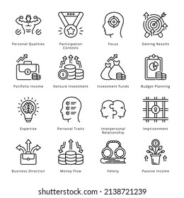 Smart Business Outline Icons - Stroked, Vectors