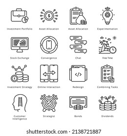 Smart Business Outline Icons - Stroked, Vectors