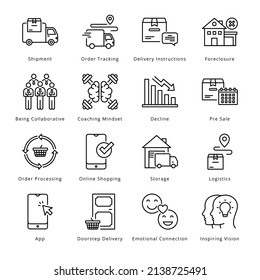 Smart Business Outline Icons - Stroked, Vectors