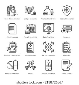 Smart Business Outline Icons - Stroked, Vectors