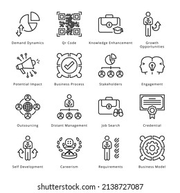 Smart Business Outline Icons - Stroked, Vectors