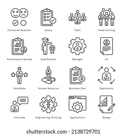 Smart Business Outline Icons Stroked Vectors Stock Vector (Royalty Free ...