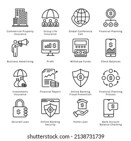 Smart Business Outline Icons - Stroked, Vectors