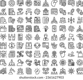 Smart Business vector icons set including business material, office material, finance, economy, banking, staff management and many kind of icons that related with business and finance