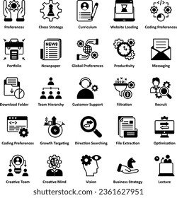 Smart Business vector icons set including business material, office material, finance, economy, banking, staff management and many kind of icons that related with business and finance