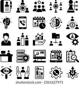 Smart Business vector icons set including business material, office material, finance, economy, banking, staff management and many kind of icons that related with business and finance