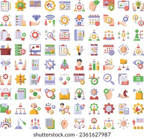 Smart Business vector icons set including business material, office material, finance, economy, banking, staff management and many kind of icons that related with business and finance