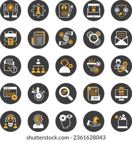 Smart Business vector icons set including business material, office material, finance, economy, banking, staff management and many kind of icons that related with business and finance