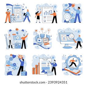 Smart business vector illustration. Intelligence, maestro conducting symphony smart business success Professional performance, melody resonating through corridors innovation Challenge yourself