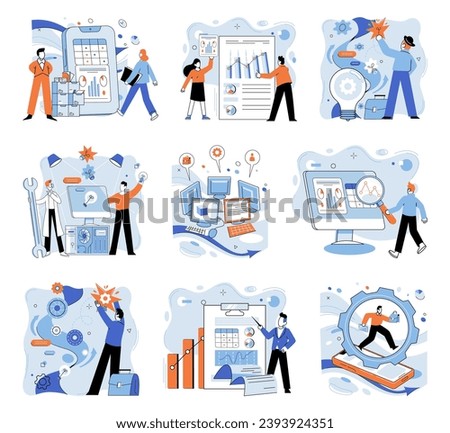 Smart business vector illustration. Intelligence, maestro conducting symphony smart business success Professional performance, melody resonating through corridors innovation Challenge yourself