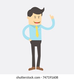 smart businessman cartoon character vector design