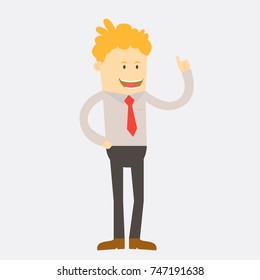 smart businessman cartoon character vector design