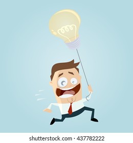 smart businessman with idea balloon