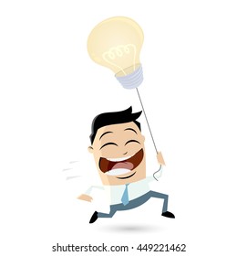 smart businessman with idea balloon