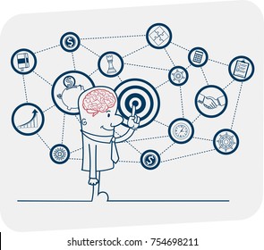 Smart businessman project management