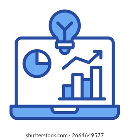 Icono de negocios inteligente Ilustración vectorial azul