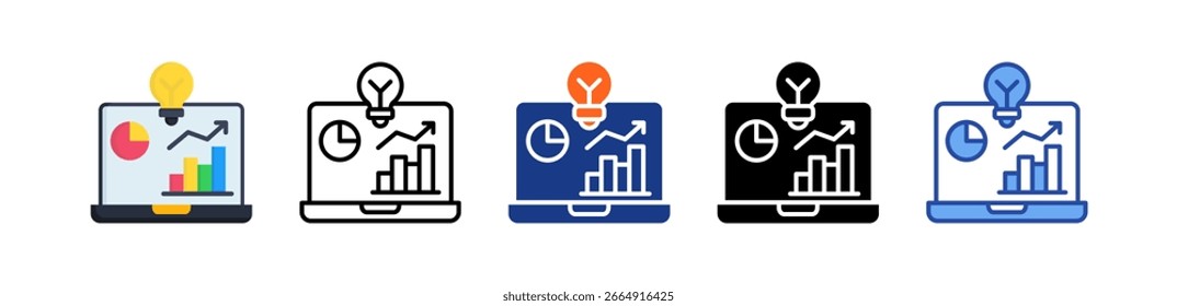 Icono de negocios inteligente Ilustración de estilo múltiple