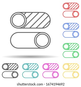 smart button on smartphone multi color style icon. Simple thin line, outline vector of web icons for ui and ux, website or mobile application