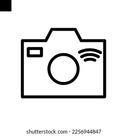 smart camera icon line style vector