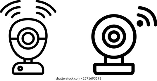 "Smart Camera Icon Set – High-Tech Vector Designs"