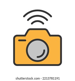 Smart Camera icon vector image. Can also be used for Artificial Intelligence. Suitable for mobile apps, web apps and print media.