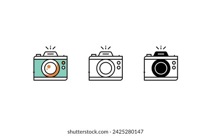 Smart Camera icons vector strock illustration