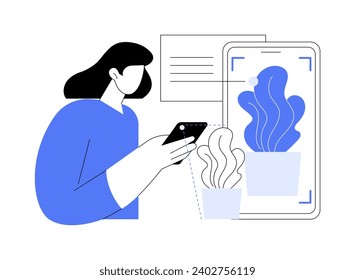 Smart camera isolated cartoon vector illustrations. Smart camera usage, image recognition app, taking photo, IT technology, data transfer process, big data, machine learning vector cartoon.