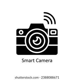 Smart Camera vector  Solid Design illustration. Symbol on White background EPS 10 File