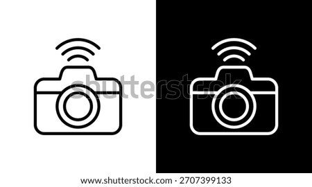 Smart Camera White Icon Set Design