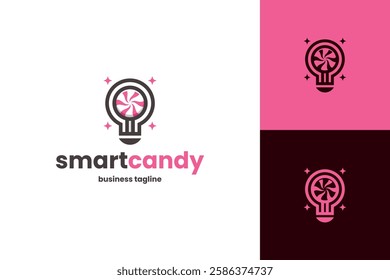 smart candy vector logo design