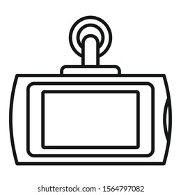 Smart car dvr icon. Outline smart car dvr vector icon for web design isolated on white background