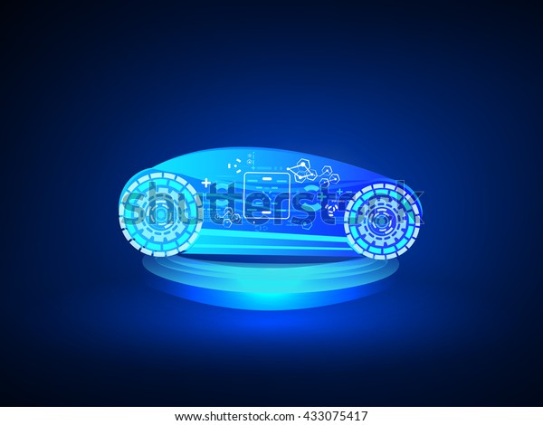 smart car\
future technology concept design vector\
